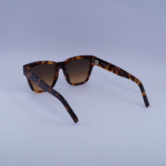Saint Laurent SL560 003 Sunglasses Havana Square Frame, Brown Lenses - Picture 6 of 10